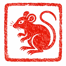 Rat Chinese zodiac seal