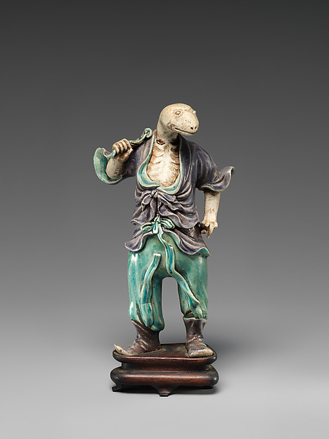 Figurine en porcelaine chinoise représentant le Serpent, de la manufacture de Jingdezhen, fin du XVIIe – début du XVIIIe siècle, The Metropolitan Museum of Art